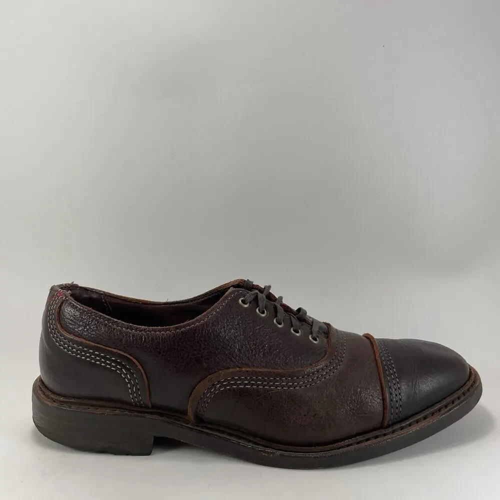 Allen Edmonds Overlord Cap Toe Oxford Dress Shoes Brown Leather Mens 7.5D USA